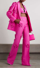 STEREO FLOWER MID-RISE JEANS IN PINK styleofcb