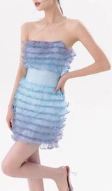 STRAPLESS LACE LAYERED MINI DRESS Dresses styleofcb