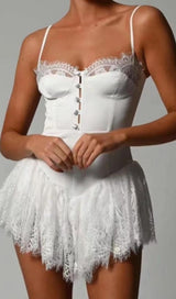 SLEEVELESS LACE MINI DRESS styleofcb