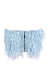 STRAPLESS FEATHER TOP Shirts & Tops styleofcb