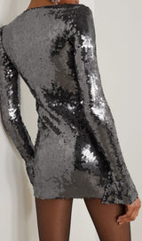 Solaria sequined tulle mini dress styleofcb