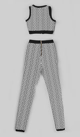 JACQUARD TWO PIECE SET IN GRAY Clothing styleofcb