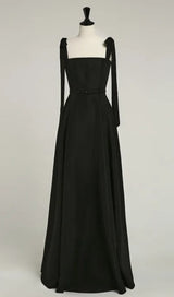 TIE SUSPENDER DRESS IN BLACK styleofcb