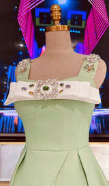 CRYSTAL STRAPPY MINI DRESS IN MINT DRESS STYLE OF CB
