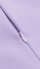 HOLLOWED-OUT SHOULDER FRINGED DRESS IN PURPLE styleofcb