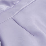 SATIN PUFF SLEEVE MINI DRESS IN LIGHT PURPLE styleofcb