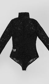 LACE LONG SLEEVE MINI DRESS IN BLACK Dresses styleofcb