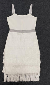 FRINGED BODYCON BACKLESS MINI DRESS Dresses styleofcb
