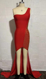 ONE SHOULDER MAXI DRESS IN RED Dresses styleofcb