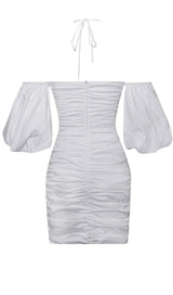 BUBBLE SLEEVE MINI DRESS IN WHITE Dresses styleofcb