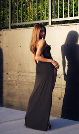 FISHBONE MAXI DRESS IN BLACK Dresses styleofcb