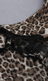 LEOPARD STRAPLESS MINI DRESS DRESSES styleofcb