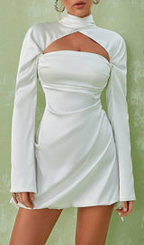 SATIN MINI DRESS IN IVORY Dresses sis label