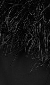 FEATHER BODYCON MAXI DRESS Dresses styleofcb
