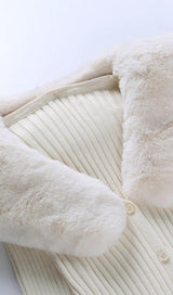 BEIGE WOOL COLLAR KNIT TOP styleofcb