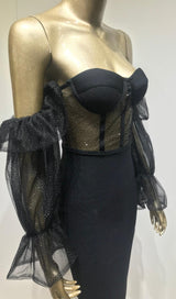 STRAPLESS MAXI DRESS IN BLACK Dresses styleofcb