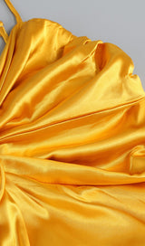 SATIN SLEEVELESS SLIP MAXI DRESS IN HONEYCOMB styleofcb