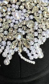 RHINESTONE STRAPPY MIDI DRESS IN BLACK DRESS STYLE OF CB