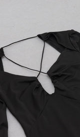 BACKLESS MIDI DRESS IN BLACK Dresses styleofcb
