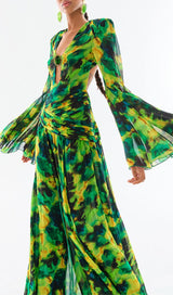 PRINTED CHIFFON MAXI DRESS styleofcb