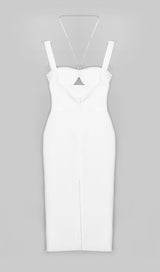 BANDAGE SLEEVELESS MIDI DRESS IN WHITE Dresses styleofcb
