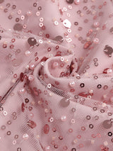 PINK FEATHER SEQUIN DRESS styleofcb