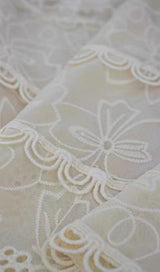 LACE V-NECK MIDI DRESS IN WHITE DRESS STYLE OF CB