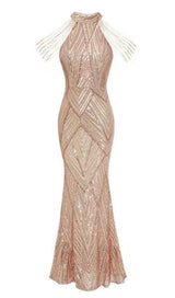 SEQUIN MAXI DRESS Dresses styleofcb S CHAMPAGNE