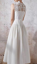 FLORAL EMBROIDERY MAXI DRESS IN WHITE styleofcb