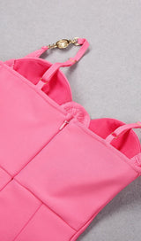 BANDAGE FISHBONE MINI DRESS IN PINK Dresses styleofcb