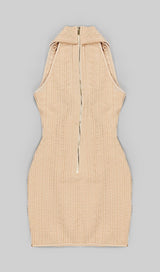 SLEEVELESS V NECK MINI DRESS IN APRICOT Dresses styleofcb