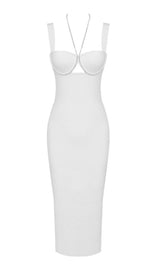 BANDAGE SLEEVELESS MIDI DRESS IN WHITE Dresses styleofcb