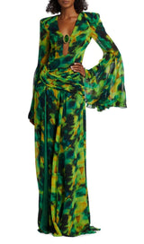 PRINTED CHIFFON MAXI DRESS styleofcb