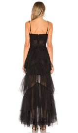 MESH MAXI DRESS IN BLACK Dresses styleofcb