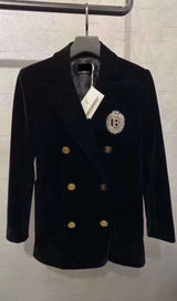 DOUBLE BREASTED BLAZER IN BLACK DRESS STYLE OF CB