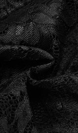 LACE LONG SLEEVE MINI DRESS IN BLACK Dresses styleofcb