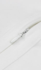 CUTOUT LONG SLEEVE MINI DRESS IN WHITE styleofcb