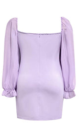 PLUS SIZE RUCHED MINI DRESS IN PURPLE Dresses styleofcb
