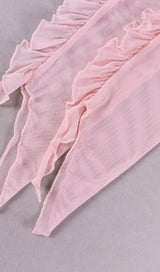 FISHBONE BODYCON MINI DRESS IN PINK Dresses styleofcb