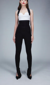 LACEUP TWO PIECE SUIT IN WHITE & BLACK Clothing styleofcb