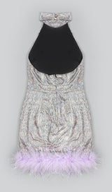 SEQUIN BACKLESS MINI DRESS IN SILVER Dresses styleofcb