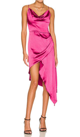 BANDAGE BACKLESS MIDI DRESS IN PINK Dresses styleofcb