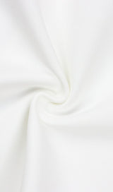 SQUARE SHOULDER CORSET MIDI DRESS IN WHITE styleofcb