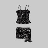 RUCHED HIGH-SHINE MINI DRESS IN BLACK styleofcb