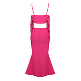 FEATHER CUTOUT BANDAGE DRESS Dresses styleofcb