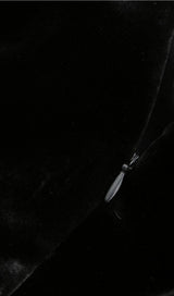 VELVET HALTERNECK MINI DRESS IN BLACK DRESSES styleofcb