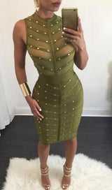 BANDAGE BODYCON MESH MINI DRESS Dresses styleofcb