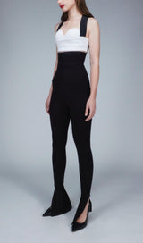 LACEUP TWO PIECE SUIT IN WHITE & BLACK Clothing styleofcb