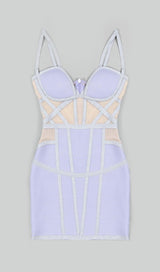 BANDAGE MINI DRESS IN BLUE Dresses styleofcb