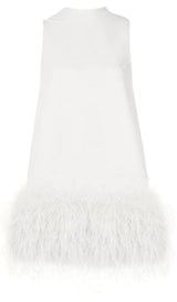 FEATHER MINI DRESS IN WHITE Dresses styleofcb